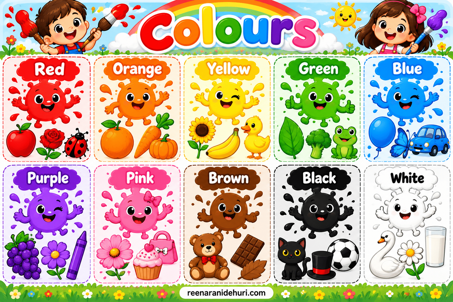 Printables Kids’ Colours Poster
