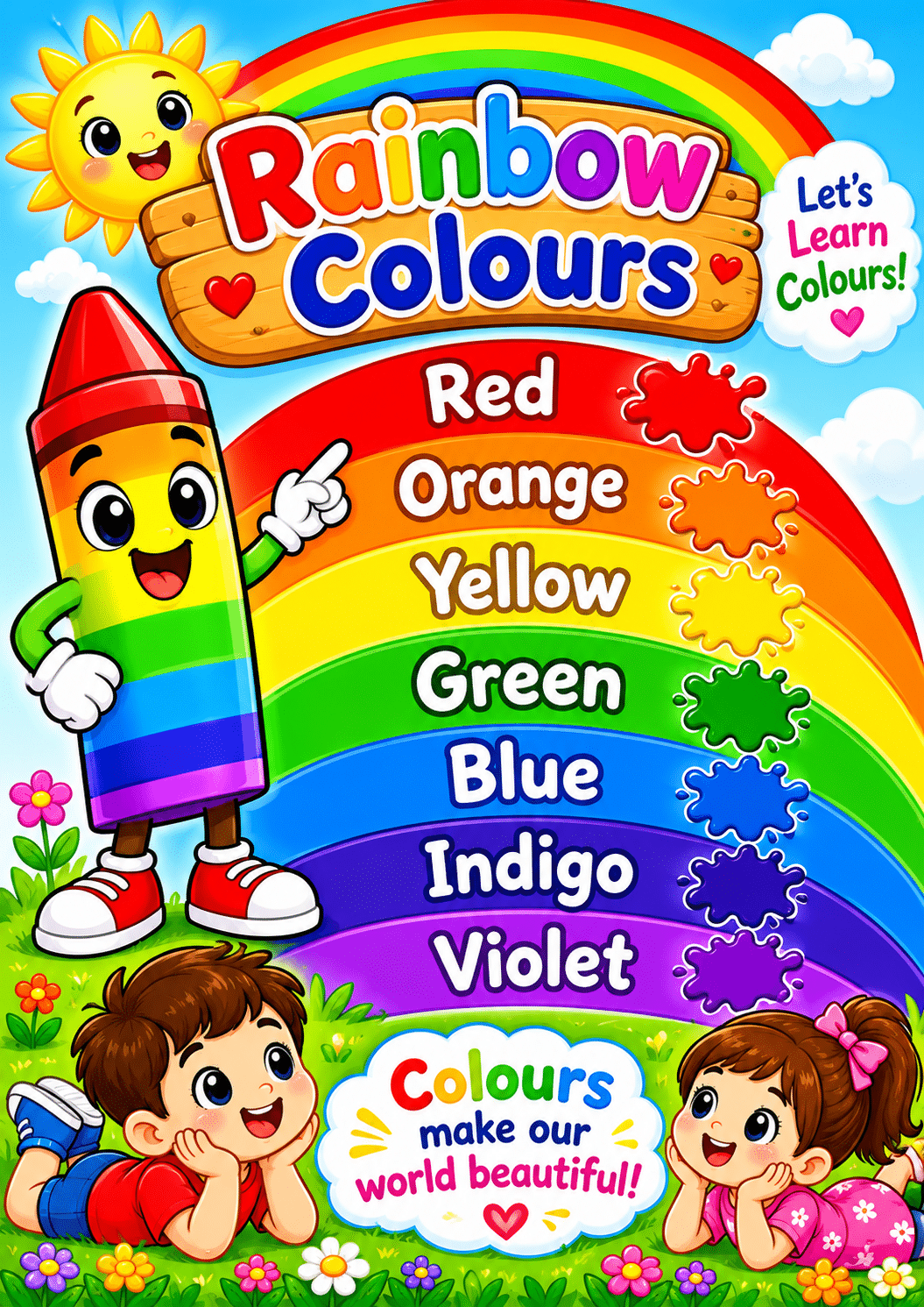 Printables Rainbow Learning Poster