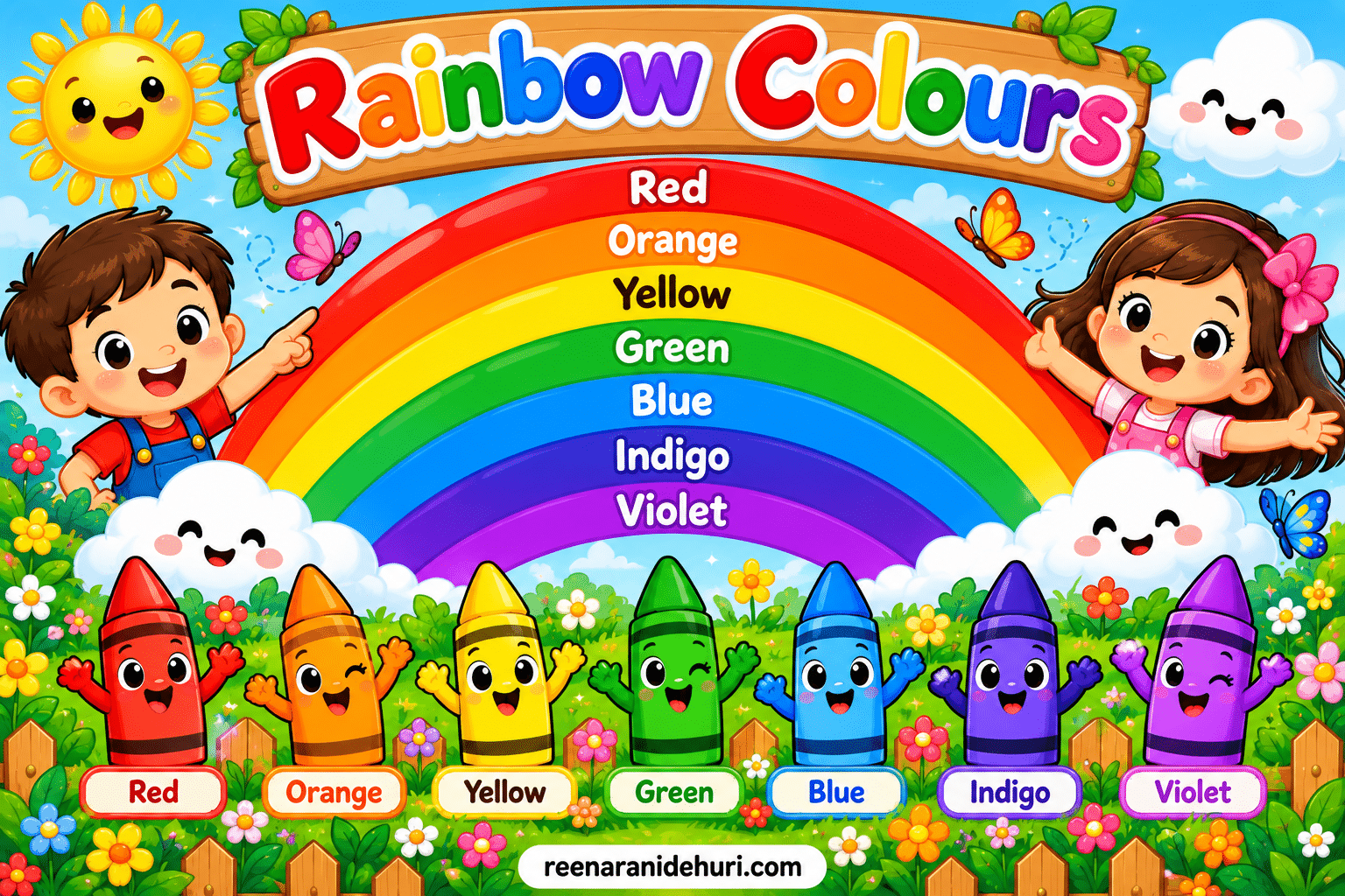 Printables Rainbow Colours Poster
