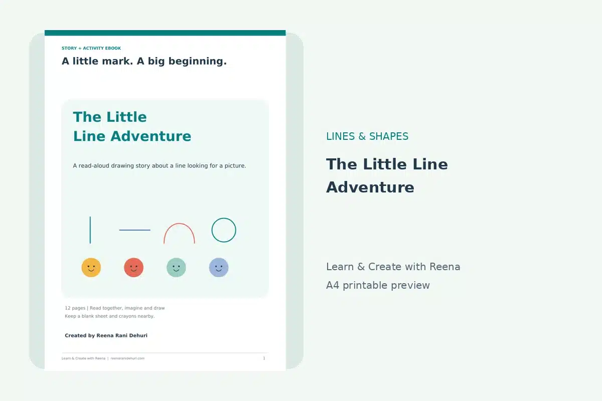 Meet the Line and Shape Friends: Little Marks, Big Adventures! Read and draw with Pip in The Little Line Adventure.